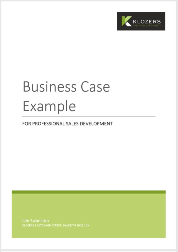 B2B Sales tools - Business Case Template