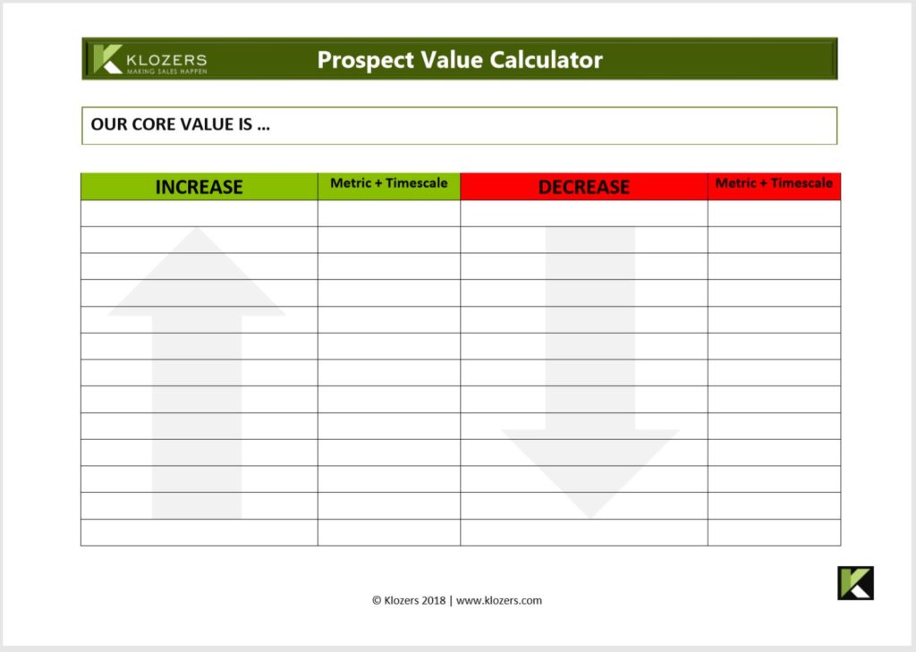 B2B Sales tools - Prospect Value Calculator