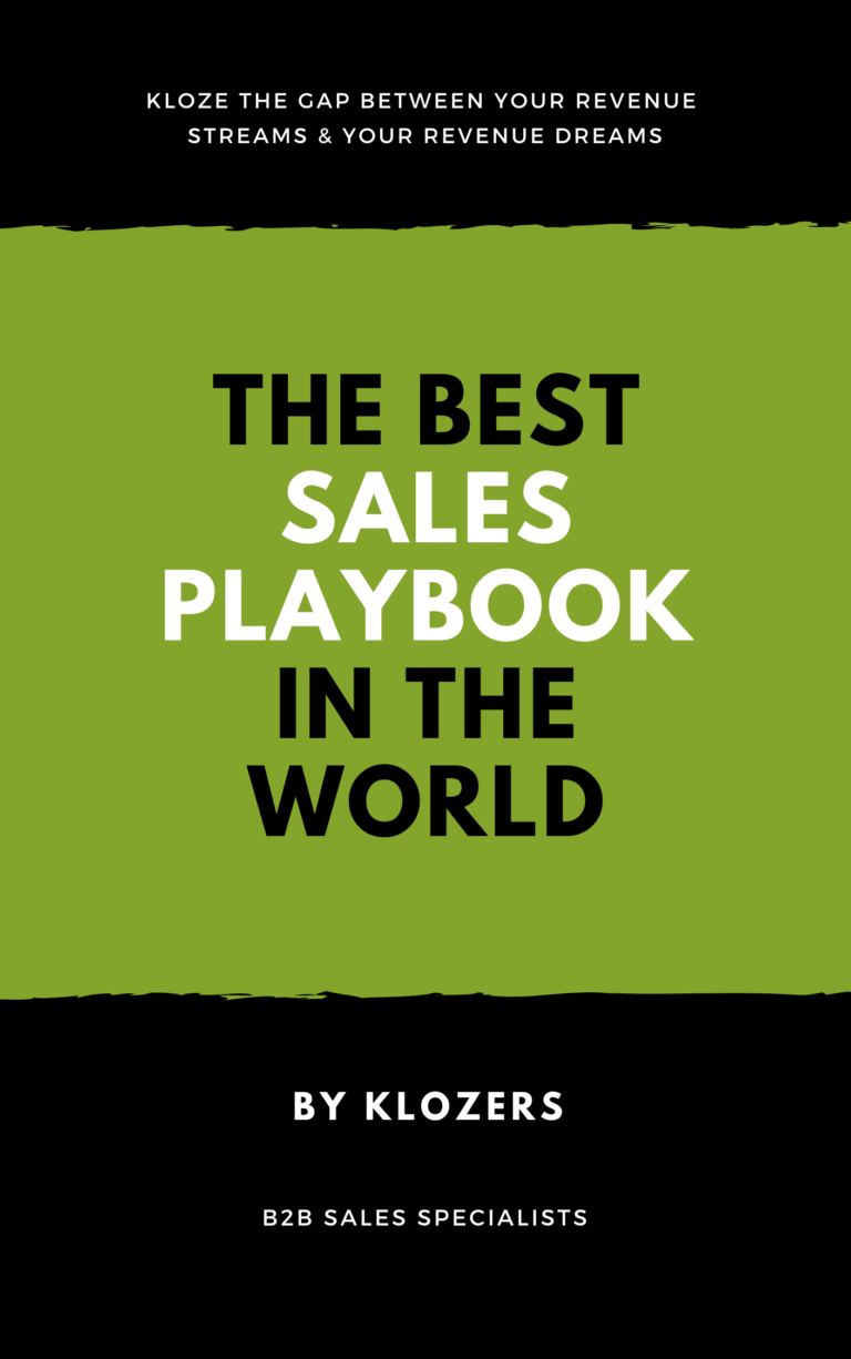 The Best Sales Playbook In The World - Klozers