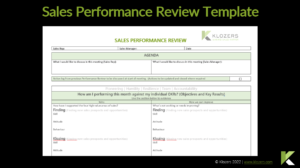 Sales Performance Review Template Cover